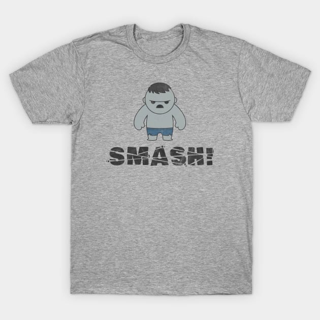 Kawaii Hulk SMASH! (Gray, Mr. Joe Fixit) T-Shirt by gabradoodle